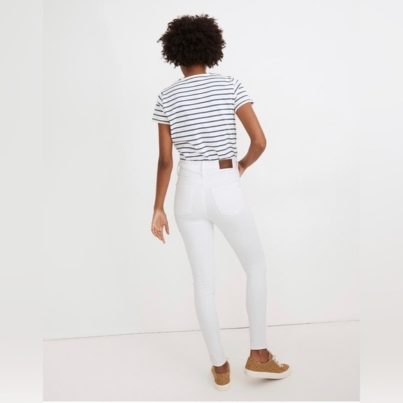 Madewell 10" High Rise Skinny Jeans in Pure White AJ233 - Picture 2 of 11